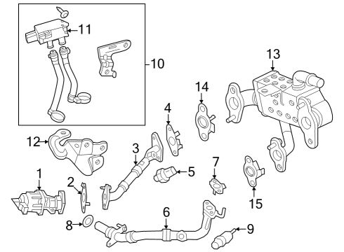 2024 Ford Escape Sensor Assembly Diagram for P2GZ-9J460-C