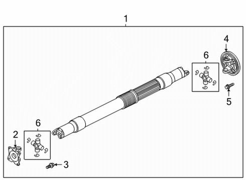 2021 Ford F-150 Drive Shaft Assembly Diagram for ML3Z-4602-Q