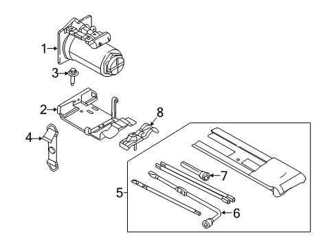 2021 Ford F-250 Super Duty Bracket Diagram for HC3Z-17B014-G
