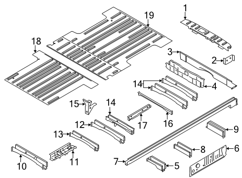 2025 Ford E-Transit Member - Side Diagram for PK4Z-6110456-M