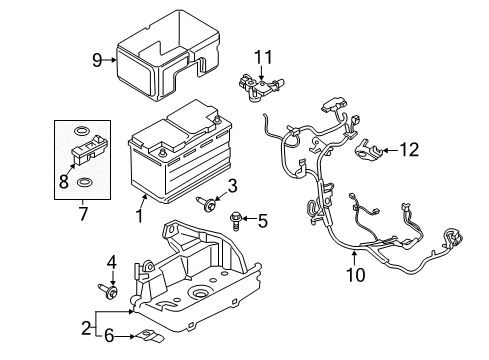2024 Lincoln Navigator Battery To Battery Cable Assembly Diagram for NL1Z-14300-C