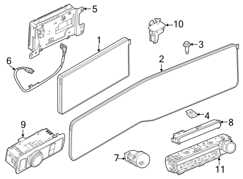 2024 Ford Mustang Headlamps Switch Assembly Diagram for PR3Z-11654-AA