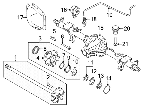 2024 Ford Transit Wheel Hub Assembly Diagram for LK4Z-1109-A