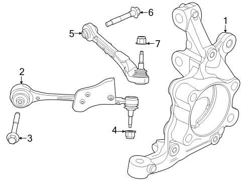 2024 Ford Mustang Front Suspension Arm Assembly Diagram for PR3Z-3079-A