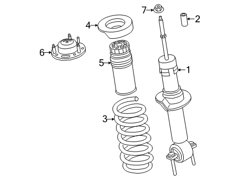 2024 Ford Ranger Front Spring Diagram for MB3Z-5310-BG