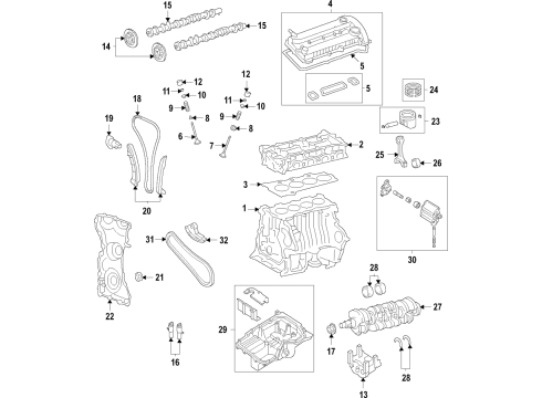 2024 Lincoln Corsair Front Cylinder Cover Diagram for P2GZ-6019-C