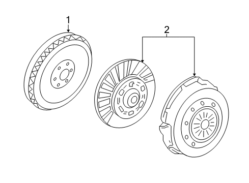 2022 Ford Mustang FLYWHEEL ASY Diagram for JR3Z-6477-C