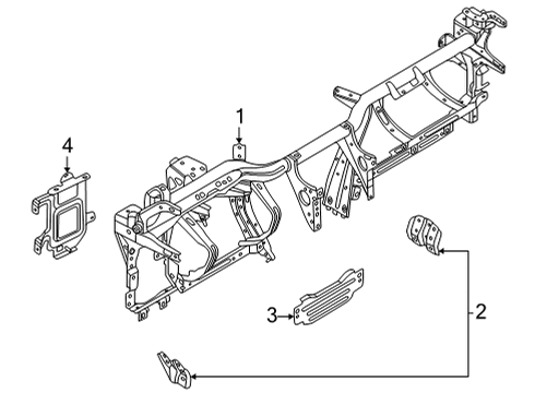 2023 Ford Bronco Reinforcement Diagram for MB3Z-5804545-A
