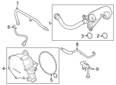 2024 Ford F-350 Super Duty Vacuum Hose Diagram for PC3Z-9C493-A