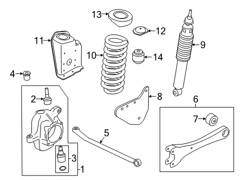 2020 Ford F-250 Super Duty Front Spring Diagram for 5C3Z-5310-L