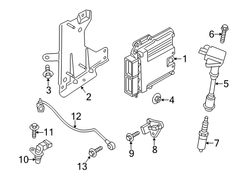 2020 Ford Fusion Spark Plug Diagram for HYFS-094-YECX