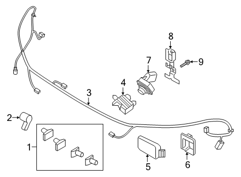 2023 Lincoln Aviator Moulding Insert Diagram for LC5Z-8C324-A