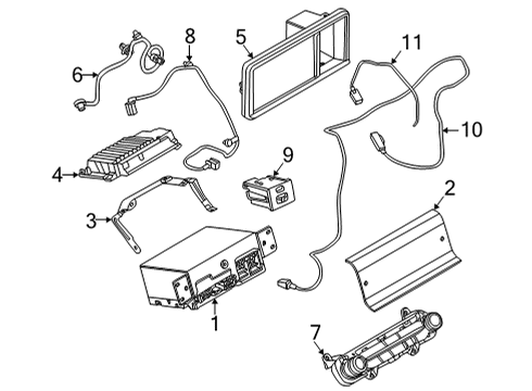 2024 Ford Maverick Display Unit Diagram for NZ6Z-10D885-A