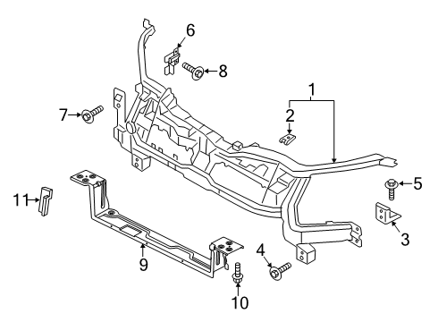 2023 Ford Transit Support - Radiator Diagram for NK3Z-8125-A