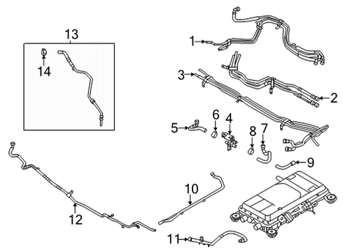 2021 Ford F-150 Heater Water Tube Diagram for ML3Z-18B402-NA
