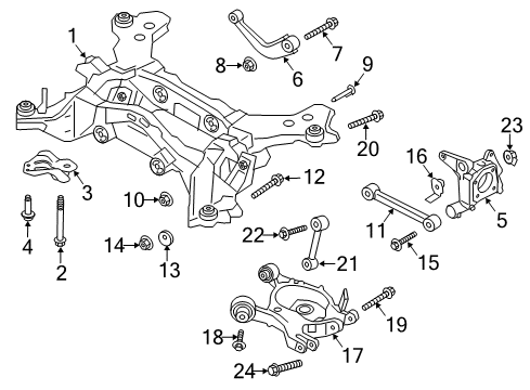 2020 Lincoln MKZ Bracket And Lever Assembly Diagram for DG9Z-5A967-P