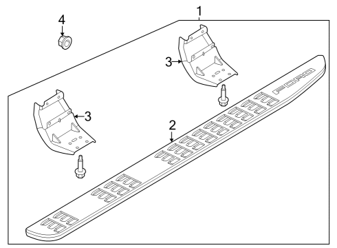 2025 Ford F-350 Super Duty Step Assembly Diagram for LC3Z-16450-AA