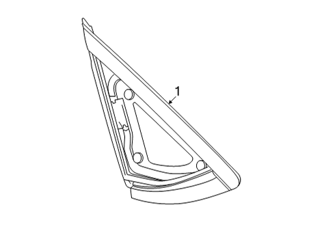 2023 Ford Mustang Mach-E Side Window Assembly Diagram for LJ8Z-5829726-A