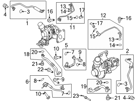 2022 Ford Bronco Water Outlet Tube Diagram for MB3Z-8K153-C