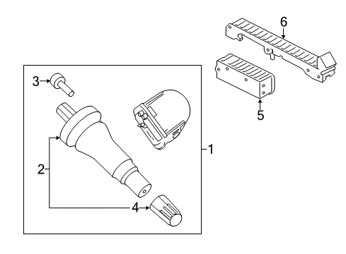 2022 Ford F-350 Super Duty Tpms Sensor Kit Diagram for FR3Z-1A189-J
