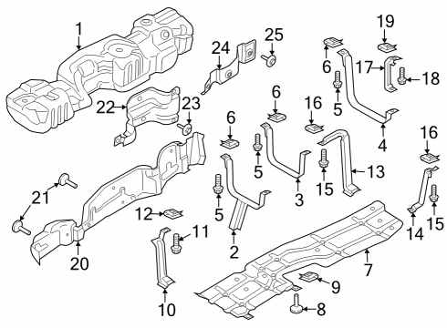 2024 Ford F-350 Super Duty Sender And Pump Assembly Diagram for RC3Z-9H307-D