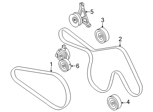 2025 Ford Ranger Belts & Pulleys Diagram 2