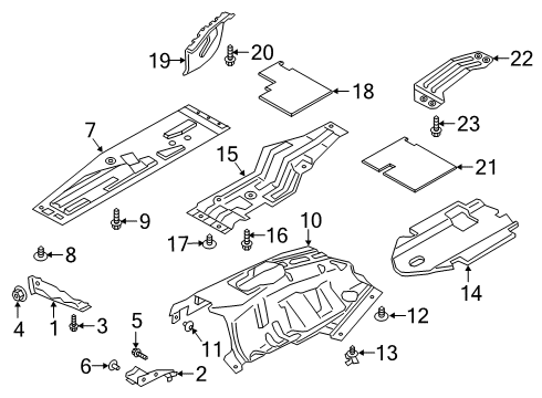 2021 Ford Ranger Shield Diagram for KB3Z-5G221-B