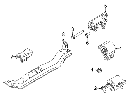 2020 Ford F-350 Super Duty Insulator Assembly Diagram for LC3Z-6038-C