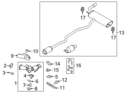 2020 Ford Fusion Gasket Diagram for CV6Z-9450-E