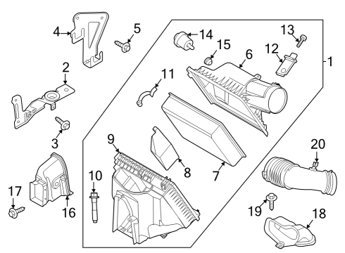 2024 Ford F-350 Super Duty Sensor Assembly Diagram for PC3Z-12B579-A