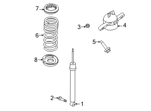 2023 Lincoln Corsair Shock Absorber Assembly Diagram for LX6Z-18125-CD