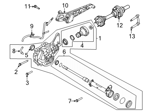 2024 Ford Transit AXLE ASY - FRONT DRIVE Diagram for LK4Z-3B403-D