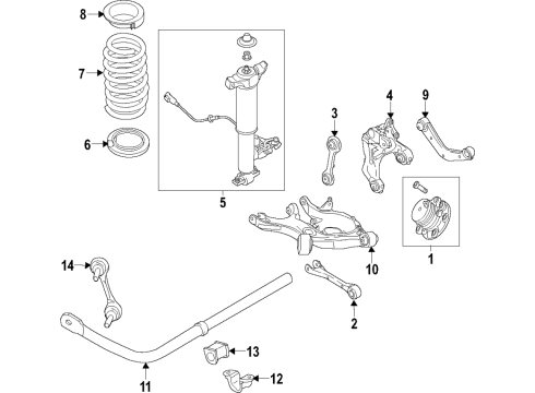 2020 Lincoln Continental Rear Stabilizer Bar Diagram for G3GZ-5A772-E