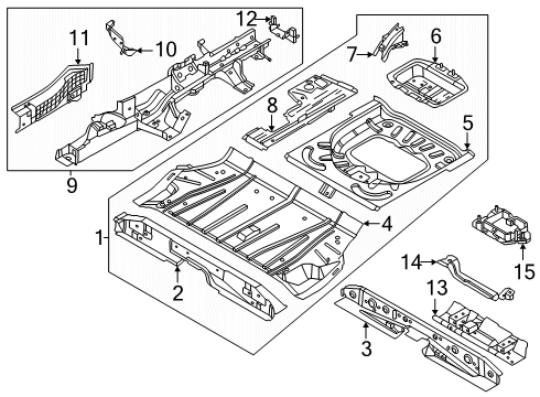 2025 Lincoln Nautilus MEMBER ASY - CROSS - CENTER Diagram for PZ1Z-7810952-A