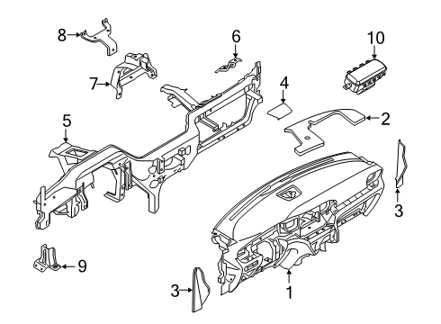 2021 Ford Explorer Reinforcement Diagram for L1MZ-7804545-F