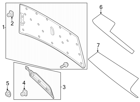 2022 Ford F-150 Decal Kit Diagram for ML3Z-9920000-AA