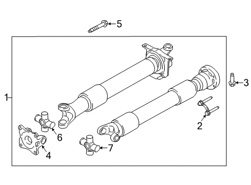 2023 Ford Mustang Drive Shaft Assembly Diagram for JR3Z-4R602-R