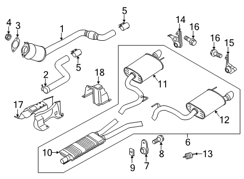 2021 Ford Mustang Converter Assembly Diagram for JR3Z-5E212-Q