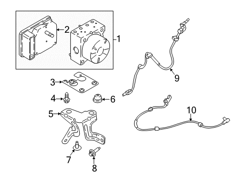 2021 Ford EcoSport Modulator Valve Assembly Diagram for GN1Z-2B373-J