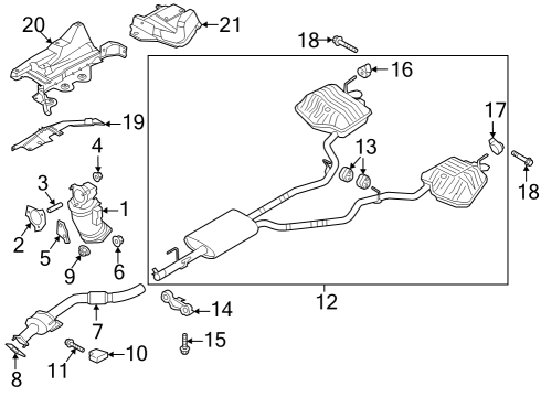 2022 Ford Explorer Hexagon Head Bolt Diagram for -W716684-S439