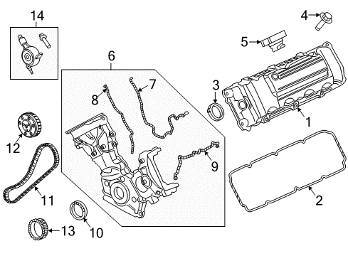 2022 Ford F-250 Super Duty SOLENOID - ENGINE VARIABLE TIM Diagram for BR3Z-6M280-F