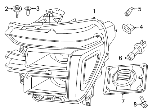 2025 Ford F-150 Headlamps Diagram 3