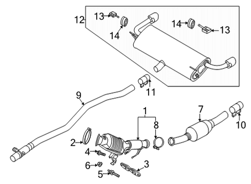2024 Ford Escape Converter Assembly Diagram for PZ1Z-5E212-F