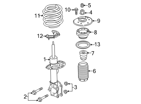 2020 Lincoln MKZ Front Spring Diagram for JG9Z-5310-F