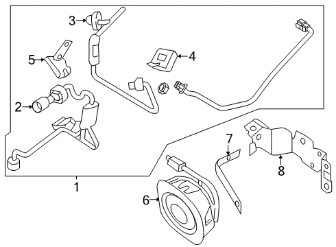 2019 Ford Police Interceptor Sedan Lamp Socket And Wire Assembly Diagram for EG1Z-13410-B