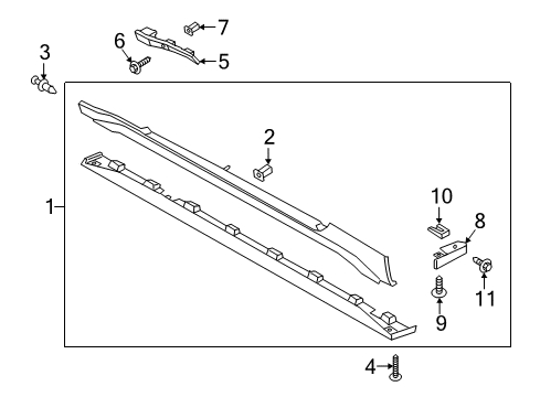 2022 Ford Mustang Moulding Diagram for KR3Z-6310176-AAPTM