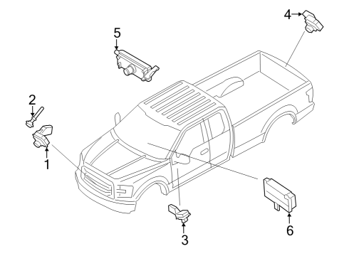 2024 Ford F-150 Lightning Advanced Driver Control Assembly Diagram for NL3Z-14G647-C