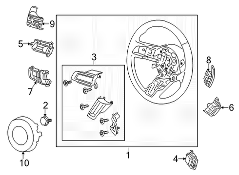 2022 Ford Mustang Gearshift Selector Switch Diagram for KR3Z-3F884-AA