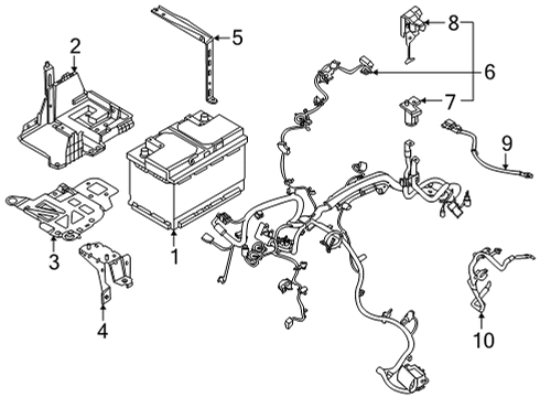 2025 Ford Maverick Alternator Wiring Assembly Diagram for SZ6Z-14305-TA