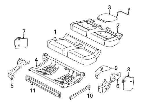 2025 Ford F-150 Rear Seat Components Diagram 4